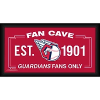 Cleveland Guardians Framed 10'' x 20'' Fan Cave Collage