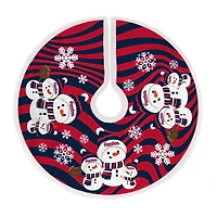 Cleveland Guardians Snowman Sherpa Tree Skirt