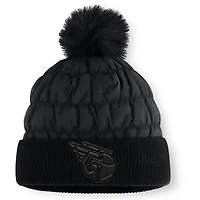 Fanatics Black Cleveland Guardians Nightcap Cuffed Knit Hat with Pom