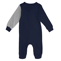 Infant Navy/Heather Gray Cleveland Guardians Halftime Sleeper