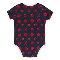 Infant  Navy Cleveland Guardians On Deck 2-Piece Diaper Cover Set