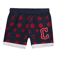 Infant  Navy Cleveland Guardians On Deck 2-Piece Diaper Cover Set