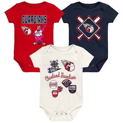 Ensemble de 3 pièces pour bébé Outerstuff Cleveland Guardians Home Plate