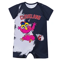 Infant Outerstuff  Navy Cleveland Guardians Baby Mascot Bodysuit