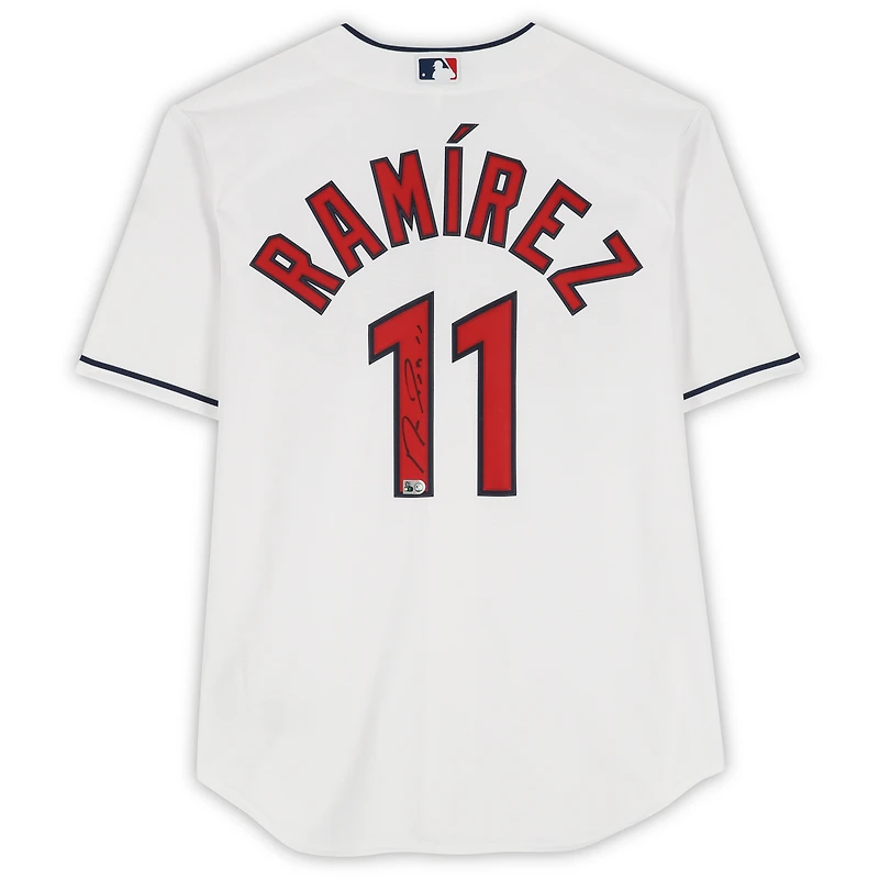 José Ramírez Cleveland Guardians Autographed White Nike Replica Jersey  