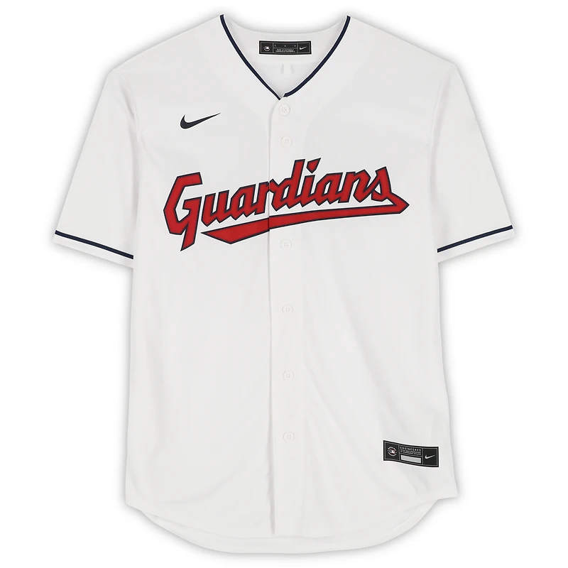 José Ramírez Cleveland Guardians Autographed White Nike Replica Jersey