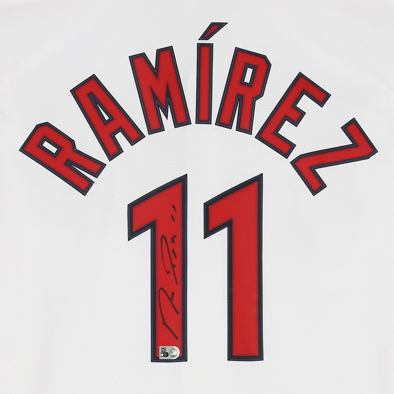 José Ramírez Cleveland Guardians Autographed White Nike Replica Jersey