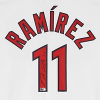 José Ramírez Cleveland Guardians Autographed White Nike Replica Jersey