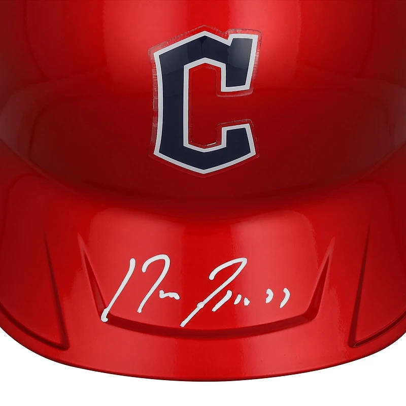 Jose Ramirez Cleveland Guardians Autographed Alternate Chrome Replica Batting Helmet 