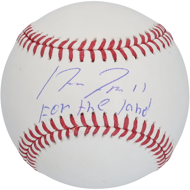 Jose Ramirez Cleveland Guardians Autographed Baseball with "FOR THE LAND" Inscription
