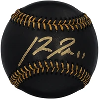 Balle de baseball en cuir noir autographiée par José Ramirez des Cleveland Guardians
