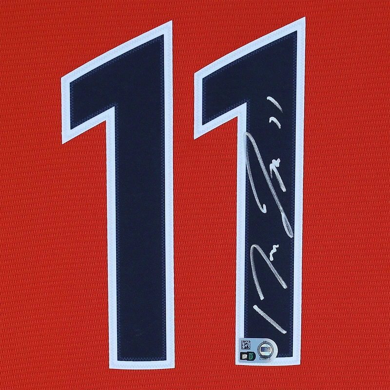 Maillot réplique rouge Nike autographié de José Ramirez des Cleveland Guardians