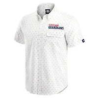 Men's Darius Rucker Collection by Fanatics  Cream Cleveland Guardians Printed Button-Down Shirt