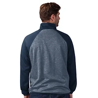 Veste de survêtement à glissière complète G-III Sports by Carl Banks bleu marine Cleveland Guardians Runners Raglan pour homme