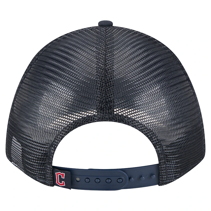 Men's New Era Navy Cleveland Guardians Minimalist 9FORTY A-Frame Adjustable Hat