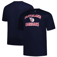 Men's Profile  Navy Cleveland Guardians Big & Tall Heart Soul T-Shirt