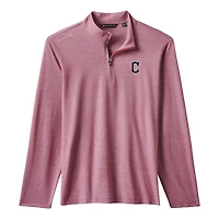 Men's TravisMathew  Red Cleveland Guardians Time to Tailgate Tri-Blend Quarter-Zip Pullover