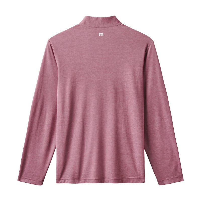 Pull à glissière quart de tour Tri-Blend Time to Tailgate pour homme TravisMathew Red Cleveland Guardians