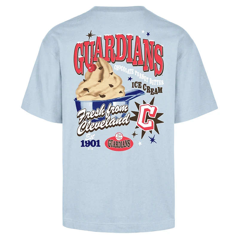 Men's '47 Light Blue Cleveland Guardians Ice Cream Parlor Foundation T-Shirt