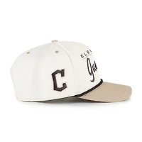 Chapeau Cleveland Guardians Neutral Terrain Hitch Rope pour homme, couleur naturelle/beige, modèle 47, ajustable.
