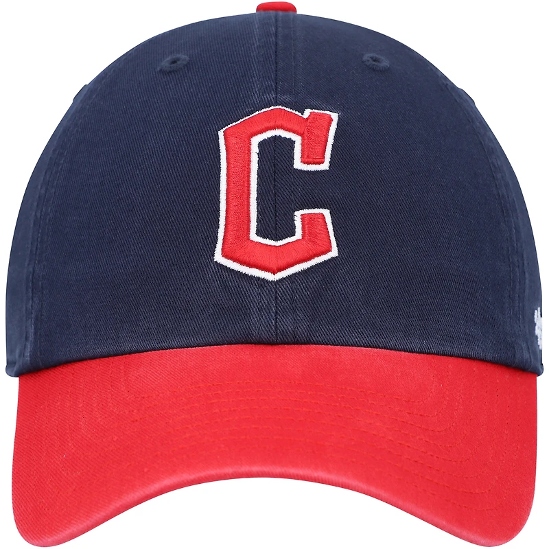 Casquette réglable Cleveland Guardians Clean Up '47 bleu marine/rouge pour homme