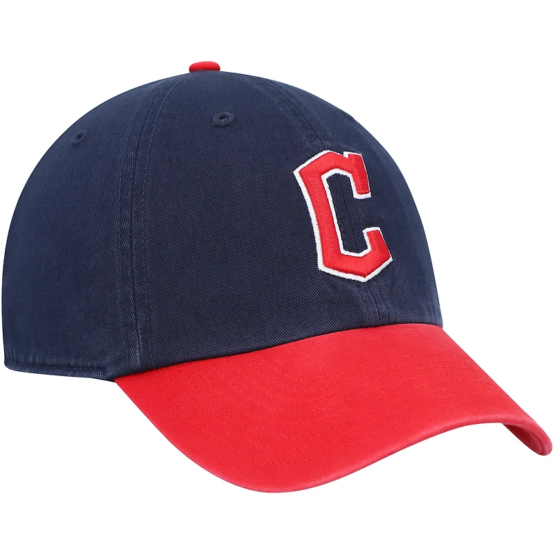 Casquette réglable Cleveland Guardians Clean Up '47 bleu marine/rouge pour homme