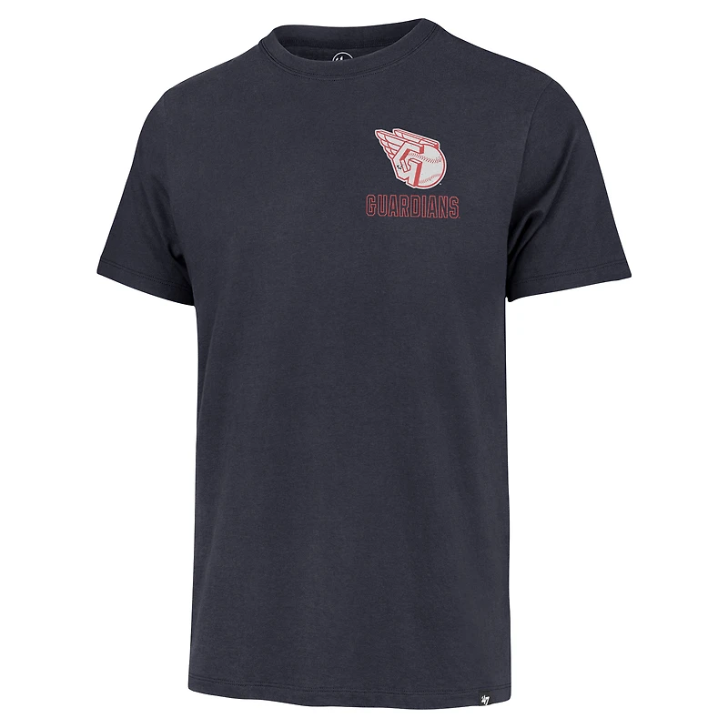 Men's '47 Navy Cleveland Guardians Hang Back Franklin T-Shirt
