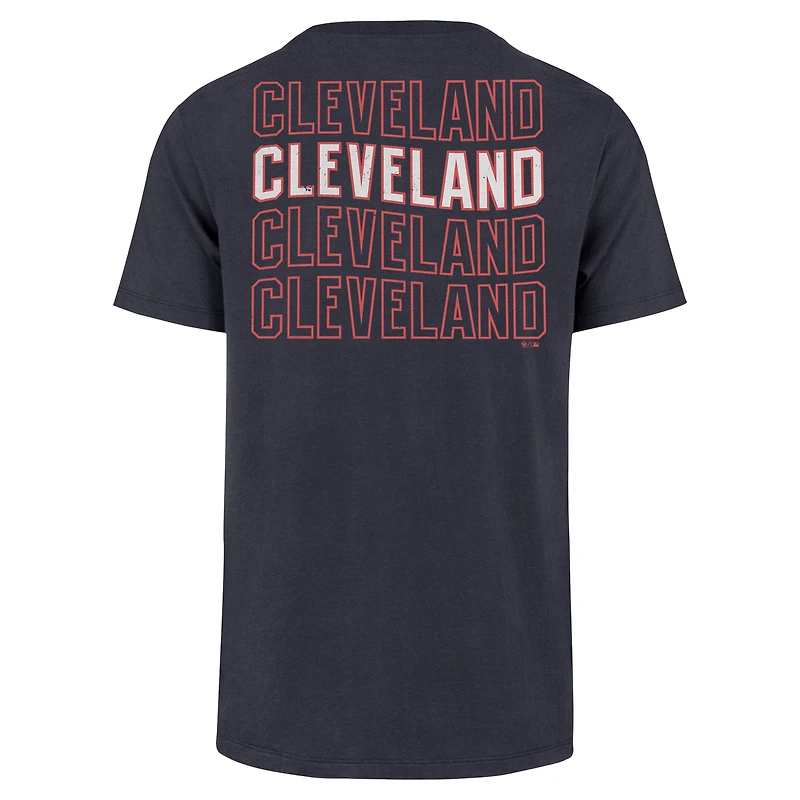 Men's '47 Navy Cleveland Guardians Hang Back Franklin T-Shirt
