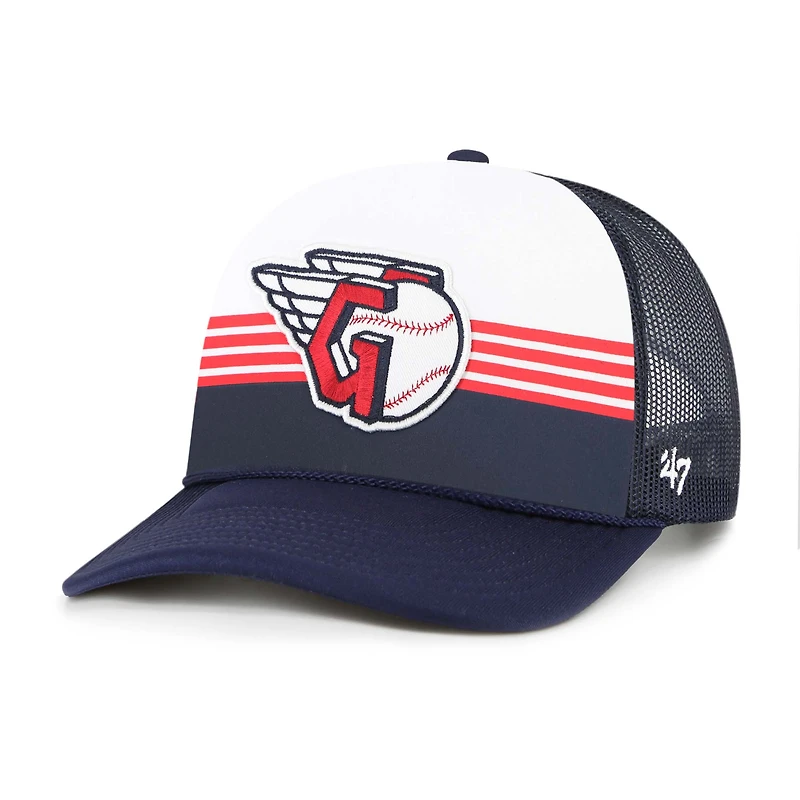Men's '47 Navy Cleveland Guardians Lift Off Foam Front Mesh Trucker Adjustable Hat