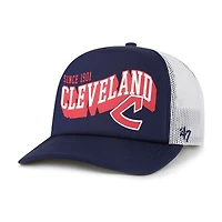 Casquette snapback Meander en mousse bleu marine pour homme, modèle 1947, Cleveland Guardians