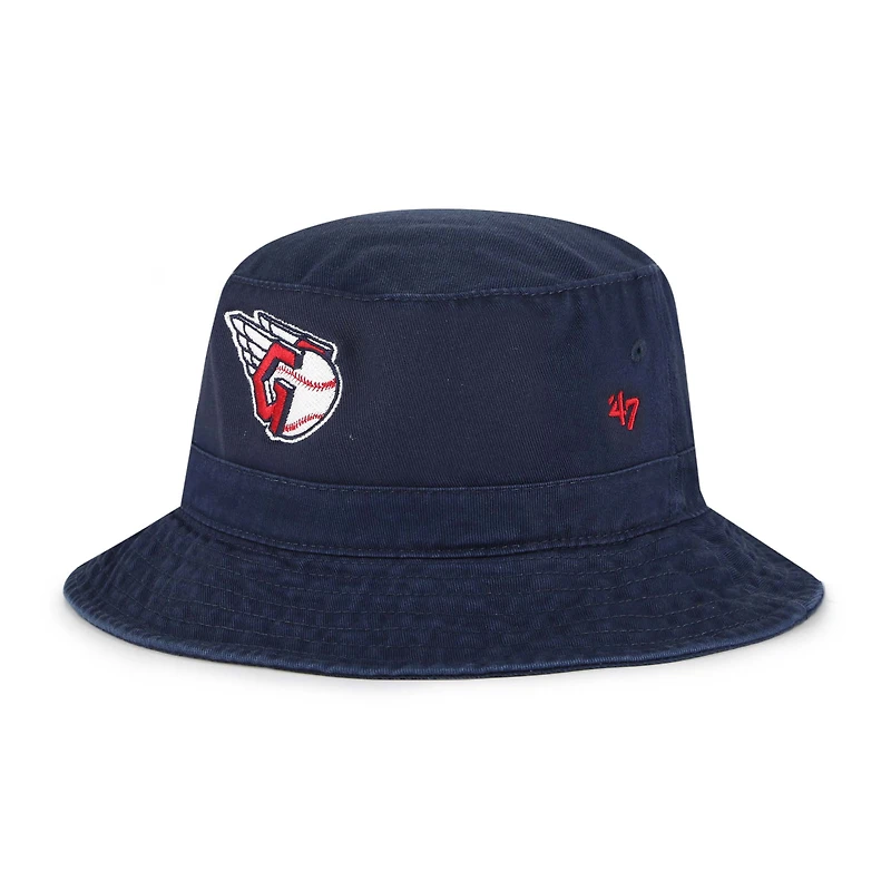 Men's '47 Navy Cleveland Guardians Primary Logo Bucket Hat