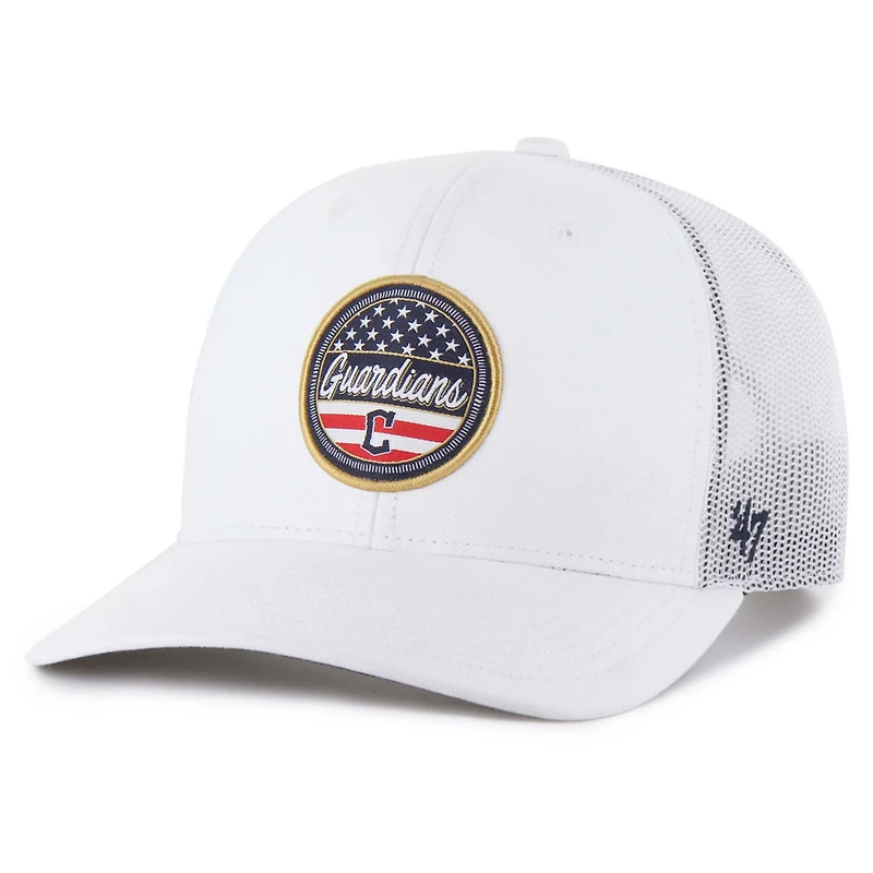 Casquette de camionneur ajustable blanche « 47 » pour homme, hommage aux Cleveland Guardians