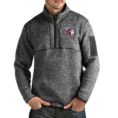 Veste à enfiler glissière quart de tour Fortune Cleveland Guardians pour homme, anthracite chiné Antigua
