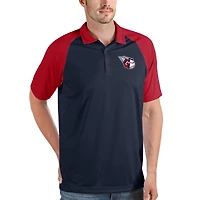 Men's Antigua Navy/Red Cleveland Guardians Nova Polo