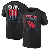 T-shirt noir pour homme Cleveland Guardians Home Field Pop personnalisé avec nom et numéro