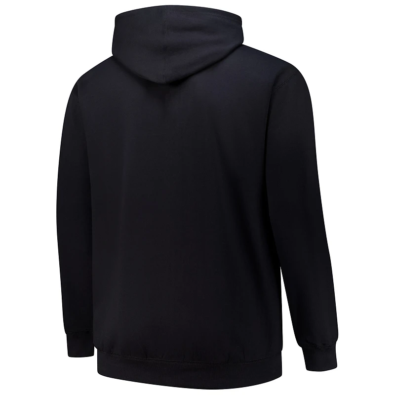 Sweat à capuche noir en polaire Cleveland Guardians Stack pour hommes