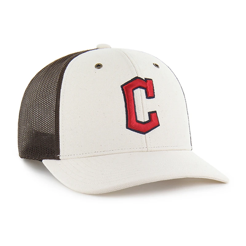 Casquette trucker ajustable Carhartt x '47 Cleveland Guardians naturelle/marron non teinte pour homme