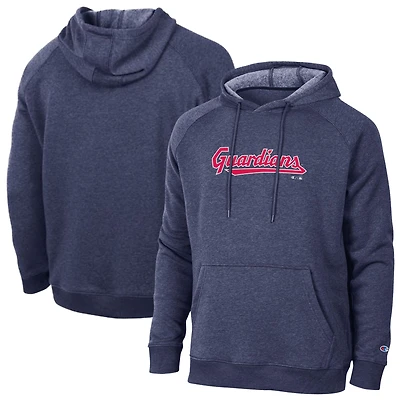 Men's Champion Navy Cleveland Guardians Triumph Tri-Blend Raglan Hoodie