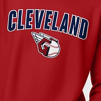Sweat-shirt Champion rouge Cleveland Guardians en chenille à tissage inversé pour homme