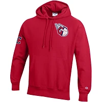 Sweat à capuche Champion Scarlet Cleveland Guardians Reverse Weave en chenille pour homme