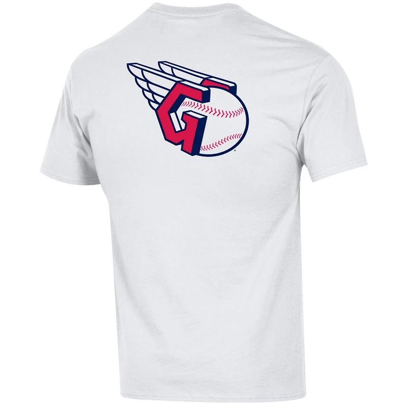 Men's Champion White Cleveland Guardians 3-Hit Jersey T-Shirt