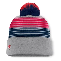 Bonnet en tricot à revers et pompon gris Fanatics des Cleveland Guardians pour homme