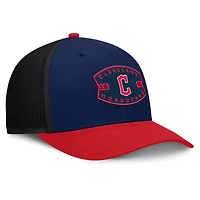 Men's Cleveland Guardians Fanatics Navy/Red Cutoff Adjustable Trucker Hat