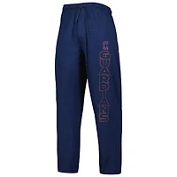 Concepts Sport Ensemble de nuit avec t-shirt et pantalon Cleveland Guardians Meter bleu marine/rouge pour homme