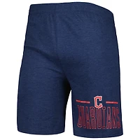 Concepts Sport Ensemble de nuit avec t-shirt et short Cleveland Guardians Meter bleu marine/rouge