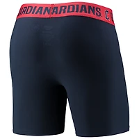 Lot de deux boxers Flagship pour hommes Concepts Sport bleu marine/rouge Cleveland Guardians