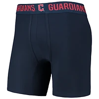 Lot de deux boxers Flagship pour hommes Concepts Sport bleu marine/rouge Cleveland Guardians