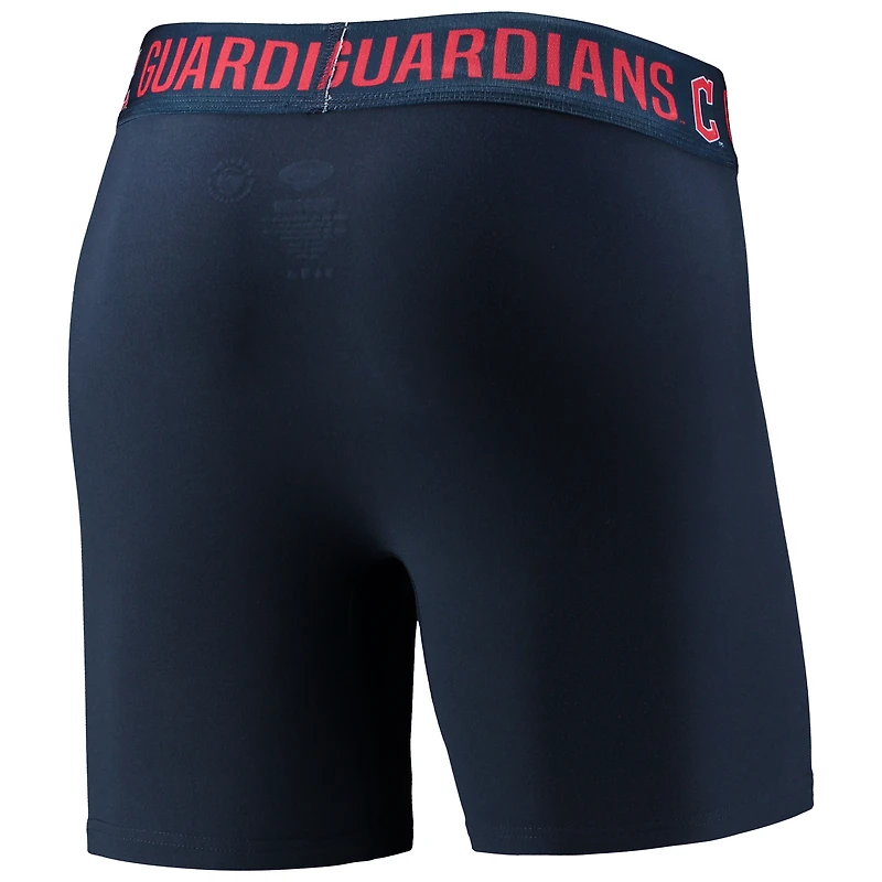 Lot de deux boxers Flagship pour hommes Concepts Sport bleu marine/rouge Cleveland Guardians