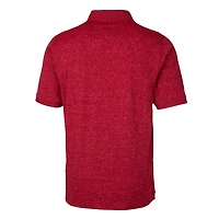 Men's Cutter & Buck Cardinal Cleveland Guardians Advantage Space Dye Tri-Blend Polo
