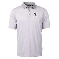 Men's Cutter & Buck Gray/White Cleveland Guardians Virtue Eco Pique Micro Stripe Recycled Polo